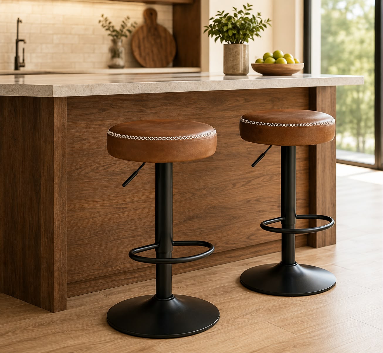 Lot de 2 tabouret de bar réglable – Style industriel & confort moderne