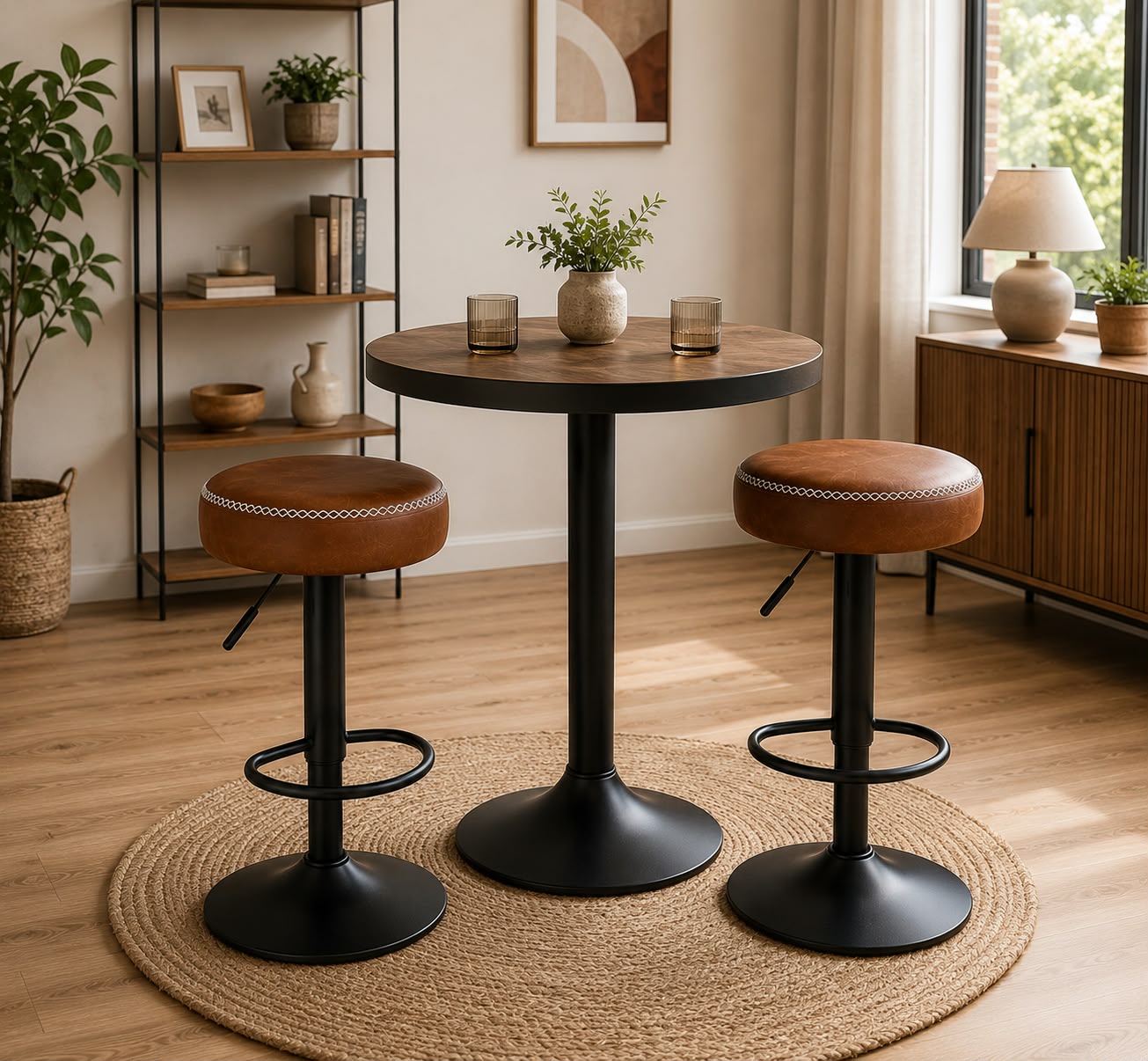 Lot de 2 tabouret de bar réglable – Style industriel & confort moderne