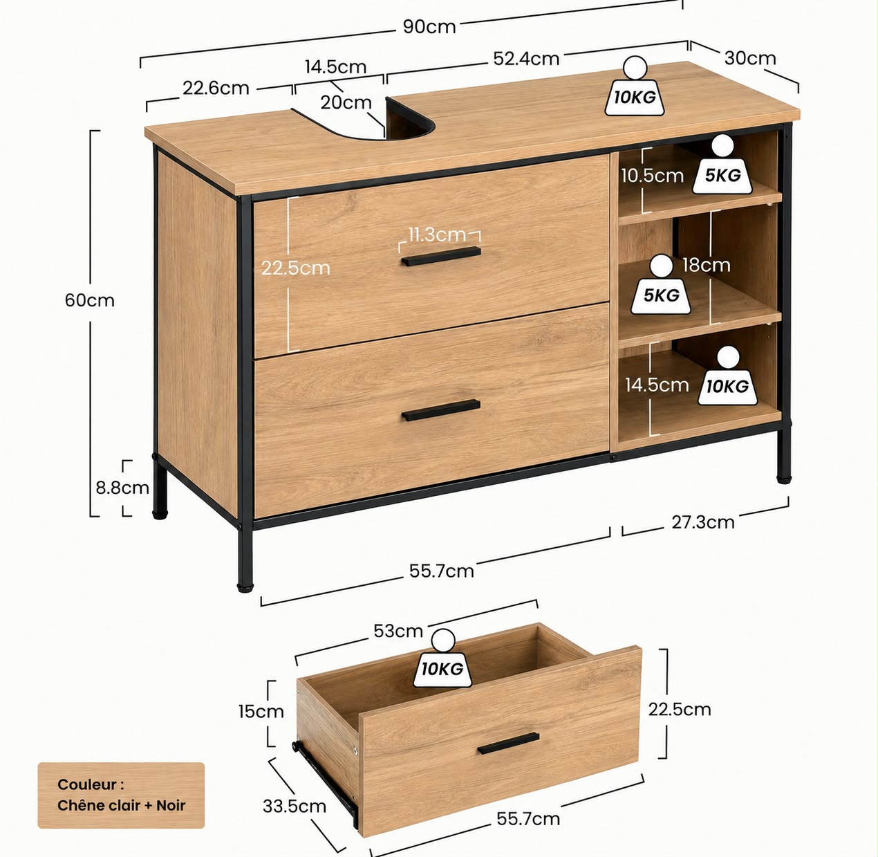 Meuble vasque salle de bain – Design moderne & élégant