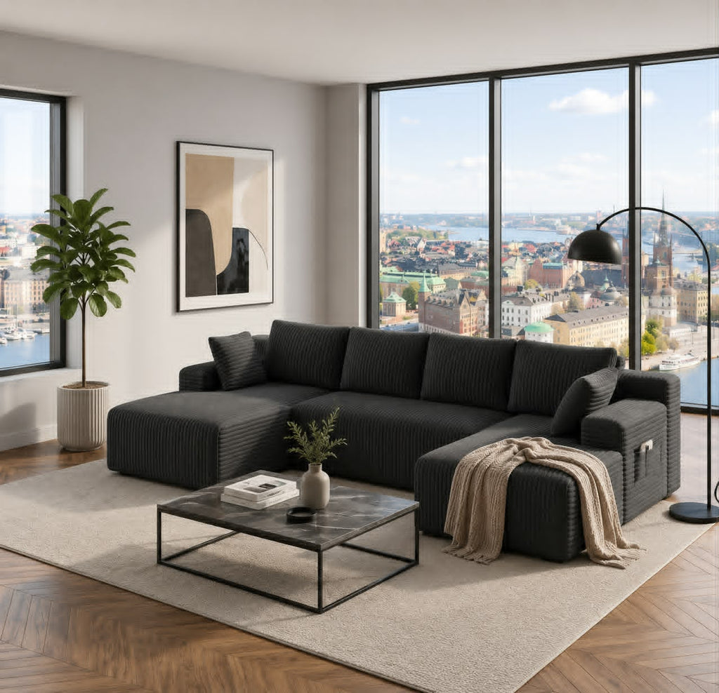 Canapé modulable 320 cm – Confort, élégance et espace