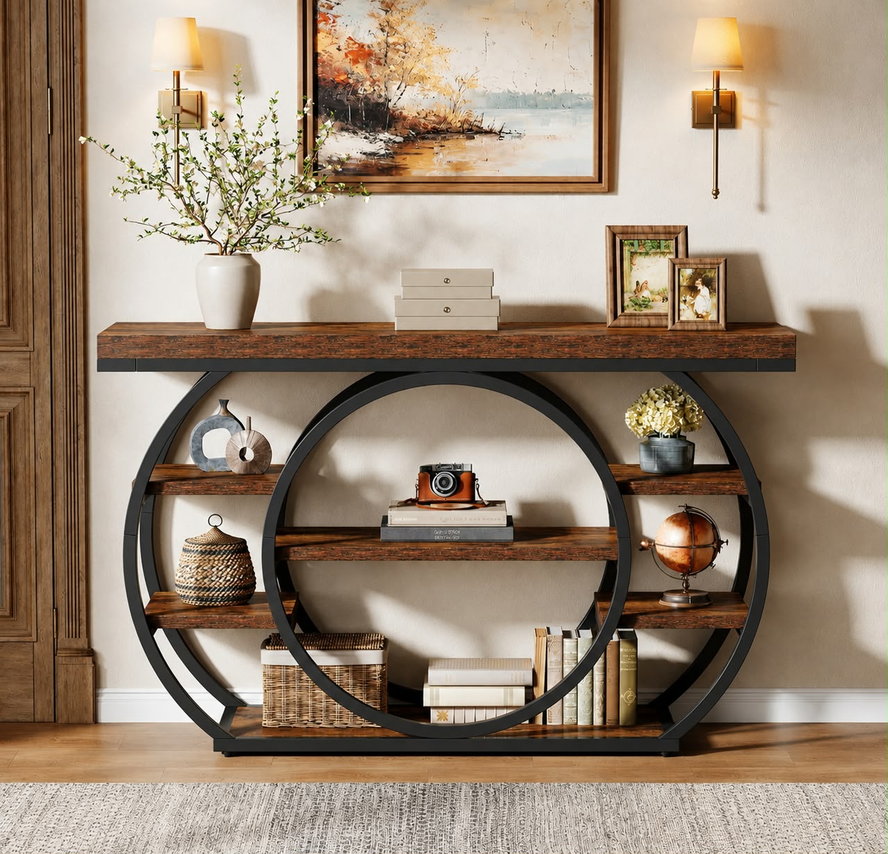 Console Étagère Ronde — Élégance & Caractère